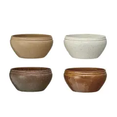 Hello Honey&reg; 6" Large Earthen Hues Stoneware Bowl Set