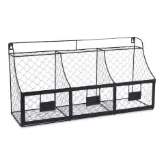 DII&reg; Black Farmhouse Chicken Wire Organizer