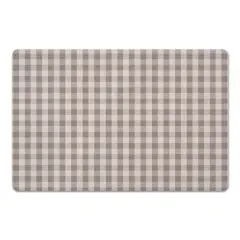 Plaid Floor Mat Gray