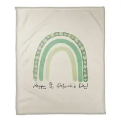 St. Patrick's Day Rainbow 50" x 60" Coral Fleece Blanket