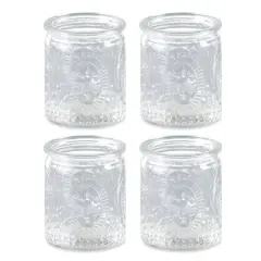 Kate Aspen&reg; Vintage Clear Glass Tea Light Holder, 4ct.