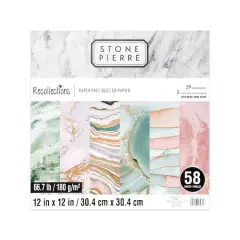 12" x 12" Stone Paper Pad by Recollections&trade;, 58 Sheets