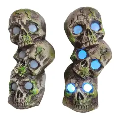 13.5" Gray LED Stacked Skulls D&eacute;cor by Ashland&reg;