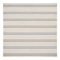 Double Stripe Cotton Twill Napkin Blue/Blush