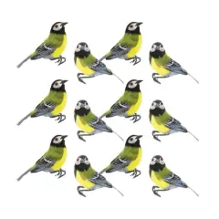 Foam & Feather Birds Decoration Set