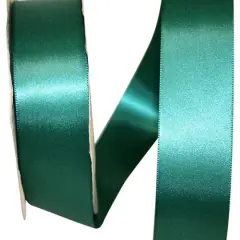 JAM Paper 1.5"x 50yd. Double Face Satin Ribbon Hunter