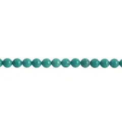 John Bead Earth's Jewels Natural Stone Round Beads, 6mm Green Turquoise