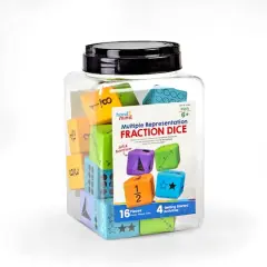 Hand2mind&reg; Multiple Representation Fractions Dice, 16ct.