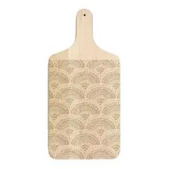 8" x 17" Bohemian Sketch Pattern Maple Paddle Cutting Board