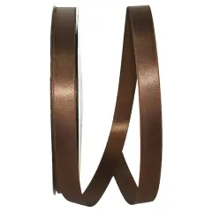 JAM Paper 5/8" x 100yd. Double Face Satin Allure Ribbon Brown