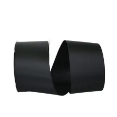 The Ribbon Roll 3" x 50yd. Grosgrain Allure Solid Ribbon Black