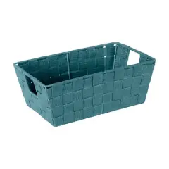 Simplify Small Woven Storage Shelf Bin Ivory