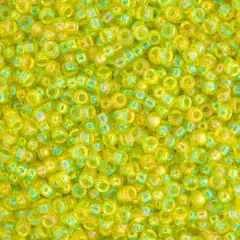 Miyuki&reg; 11/0 Glass Seed Beads, 22g Chartreuse Transparent AB