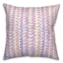 18" Squiggles Throw Pillow Purple