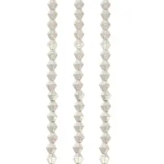 Silver Metal Faceted Bicone Beads, 4mm by Bead Landing&trade;