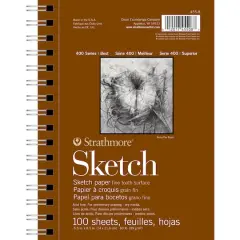 Strathmore Sketch Paper Pad, 400 Series, 100 Sheets, 5.5" x 8.5"