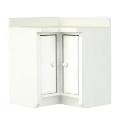 Miniature White Kitchen Corner Cabinet by Make Market&reg;
