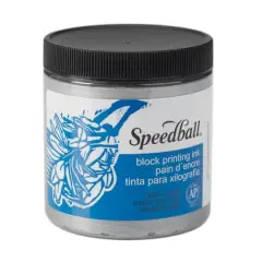 Speedball&reg; Block Printing Ink, 8oz. Silver