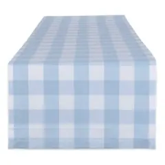 DII&reg; 72" Buffalo Check Table Runner Light Blue/White
