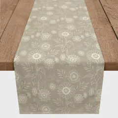 Sunflower Icons Cotton Twill Runner Taupe
