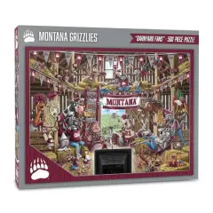 College Barnyard Fans 500 Piece Puzzle Montana Grizzlies