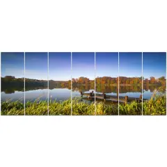 Designart - Still Waters of Fall Lake - Landscape Canvas Art Print