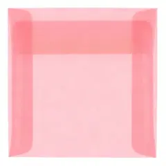 JAM Paper 8.5" x 8.5" Translucent Vellum Invitation Envelopes, 50ct. Blush Pink