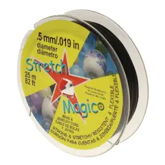 Stretch Magic&reg; 0.5mm Black Bead & Jewelry Cord, 25m