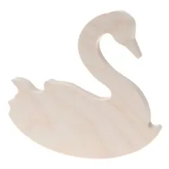 Leisure Arts&reg; 6" Rocking Swan Wood Shape
