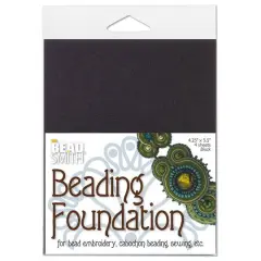 The Beadsmith&reg; 4'' x 5.5'' Black Beading Foundation, 4ct.