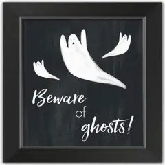 Ghosts Halloween Print in Black Frame