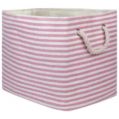 DII&reg; Medium Pinstripe Rectangle Woven Paper Storage Bin Rose