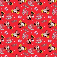 Disney&reg; Minnie Mouse Red Go With The Bow Knit Fabric