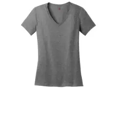 District&reg; Women's Perfect Weight&reg; V-Neck T-Shirt Heathered Nickel