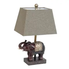 Lalia Home 20.5" Elephant Table Lamp with Fabric Shade