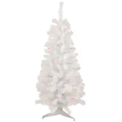 4ft. Pre-Lit White Pine Artificial Christmas Tree, Pink Lights
