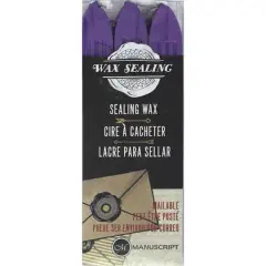 Manuscript Wax Sealing Wax Sticks with Wicks, 3ct. Lilac