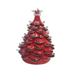 Santa's Workshop 14" NCAA College Team Ceramic LED Christmas Tree North Carolina State University