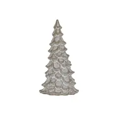 Hello Honey&reg; 7.5" Cream Compact Stoneware Tree with Reactive Glaze