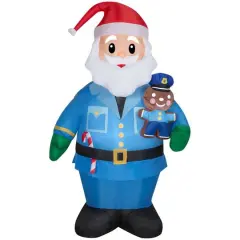 7ft. Airblown&reg; Inflatable Christmas Policeman Santa