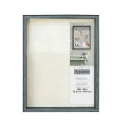 14" x 18" Gray Wood Grain Shadow Box by Studio D&eacute;cor&reg;