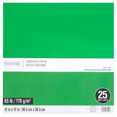 12" x 12" Cardstock Paper by Recollections&trade;, 25 Sheets Verde