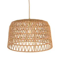 Hello Honey&reg; 19.5" Natural Woven Pendant Lamp