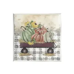 Stupell Industries Pumpkin Harvest Wagon Wall Plaque Art