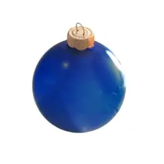 Whitehurst 40 Pack 1.5" Pearl Glass Ball Ornaments Blue Cobalt