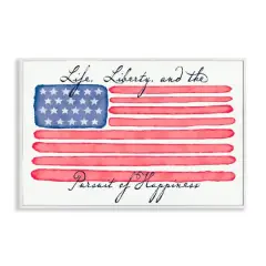 Stupell Industries All American Patriotic Phrase Framed Giclee Art White