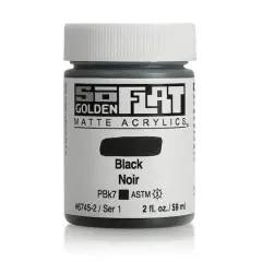 Golden&reg; 2oz. SoFlat Matte Acrylic Paint Black