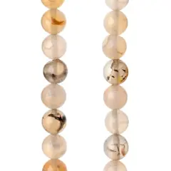 Light Gray Crackle Agate Round Beads, 8mm by Bead Landing&trade;