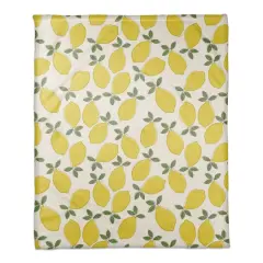 Fun Lemon Pattern 50" x 60" Coral Fleece Blanket