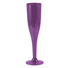 JAM Paper 5.5oz. Plastic Champagne Flutes, 20ct. Purple